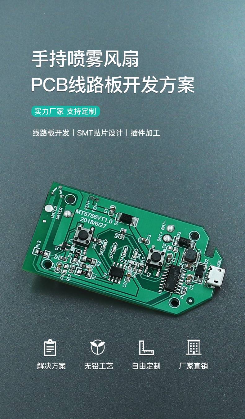 Spray fan circuit board patch processing plan