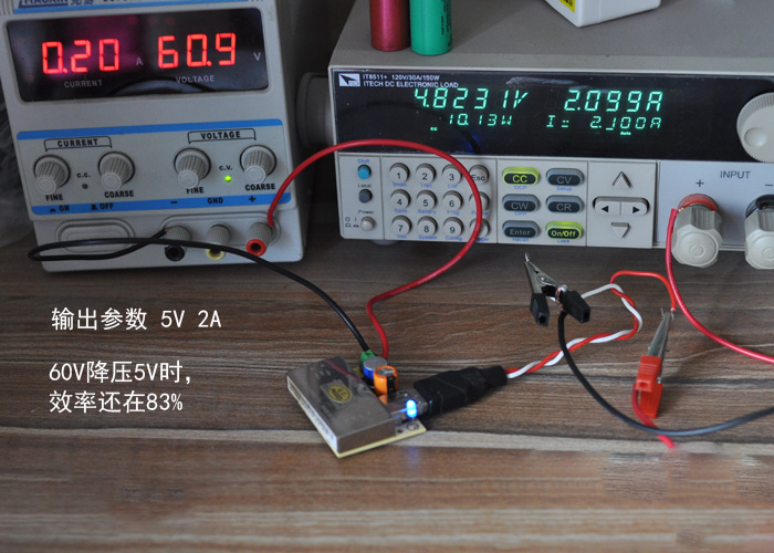 DC-DC 电动车60V 48v转5v USB降压模块 降压器 DC隔离电源模块