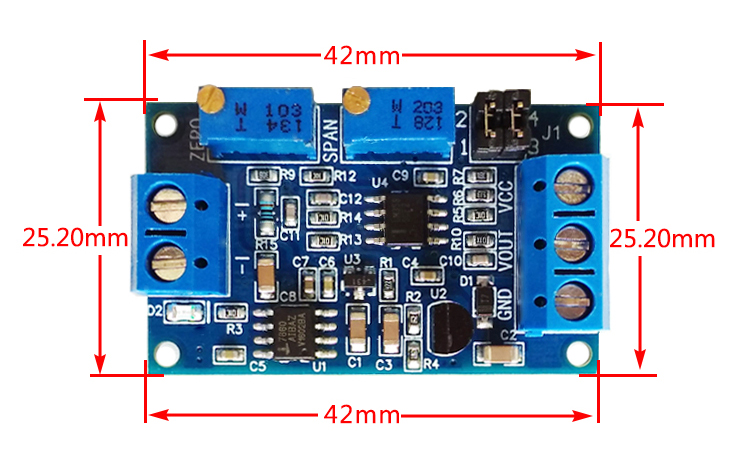 电流转电压模块0 4-20mA转0-3.3V5V 0-10V电压变送器 信号转换 电流转电压模块0 4-20mA转0-3.3V5V 0-10V电压变送器 信号转换