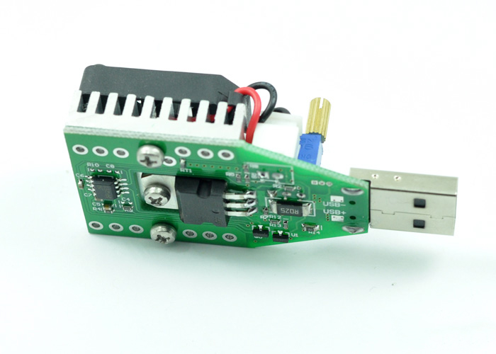 USB直流电子负载模块 可调15W老化模块 1A2A3A老化电阻 USB放电器