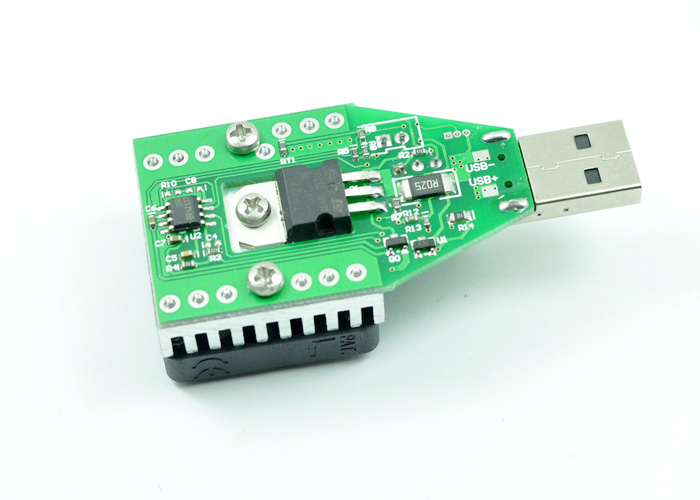 USB直流电子负载模块 可调15W老化模块 1A2A3A老化电阻 USB放电器